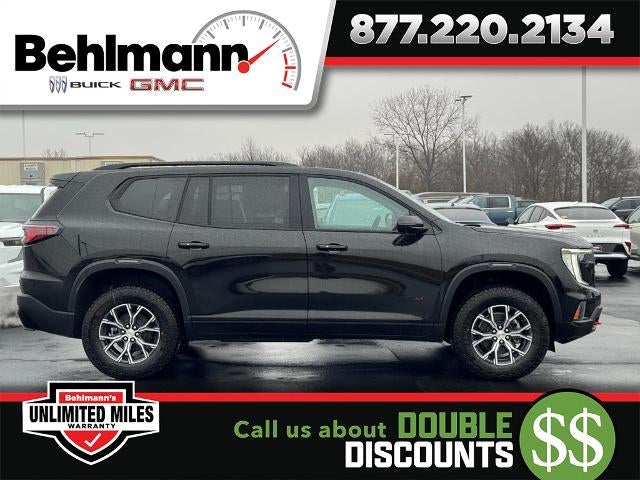 2026 GMC Acadia AWD 4dr AT4 in Ebony Twilight Metallic — front three-quarter view