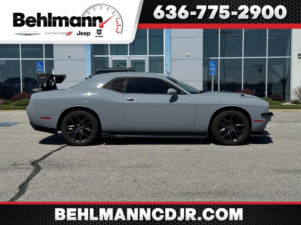 2022 Dodge Challenger SXT in Smoke Show — front three-quarter view